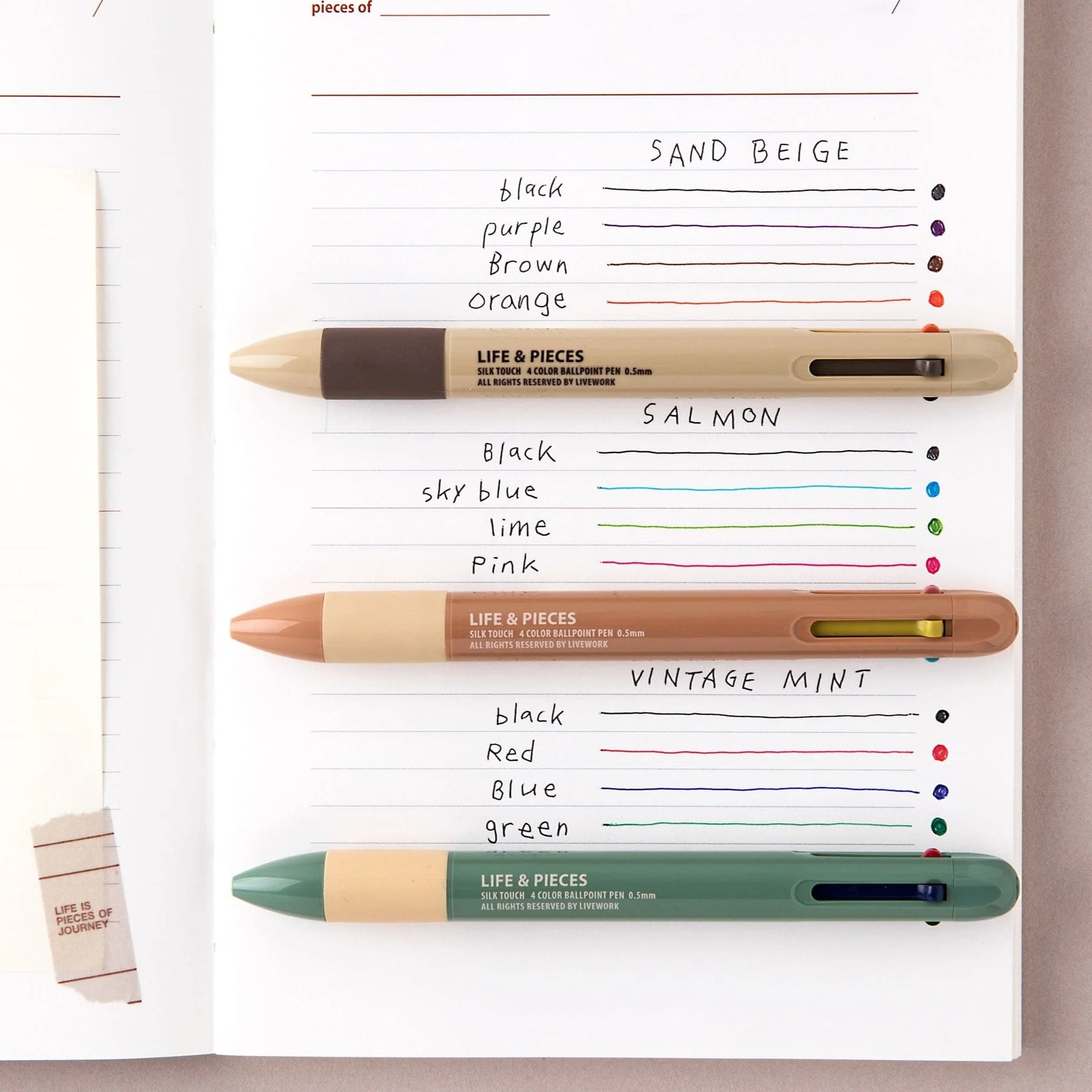 Livework LIFE & PIECES 4-Colour Ballpoint Pen [0.5mm] - Image 9