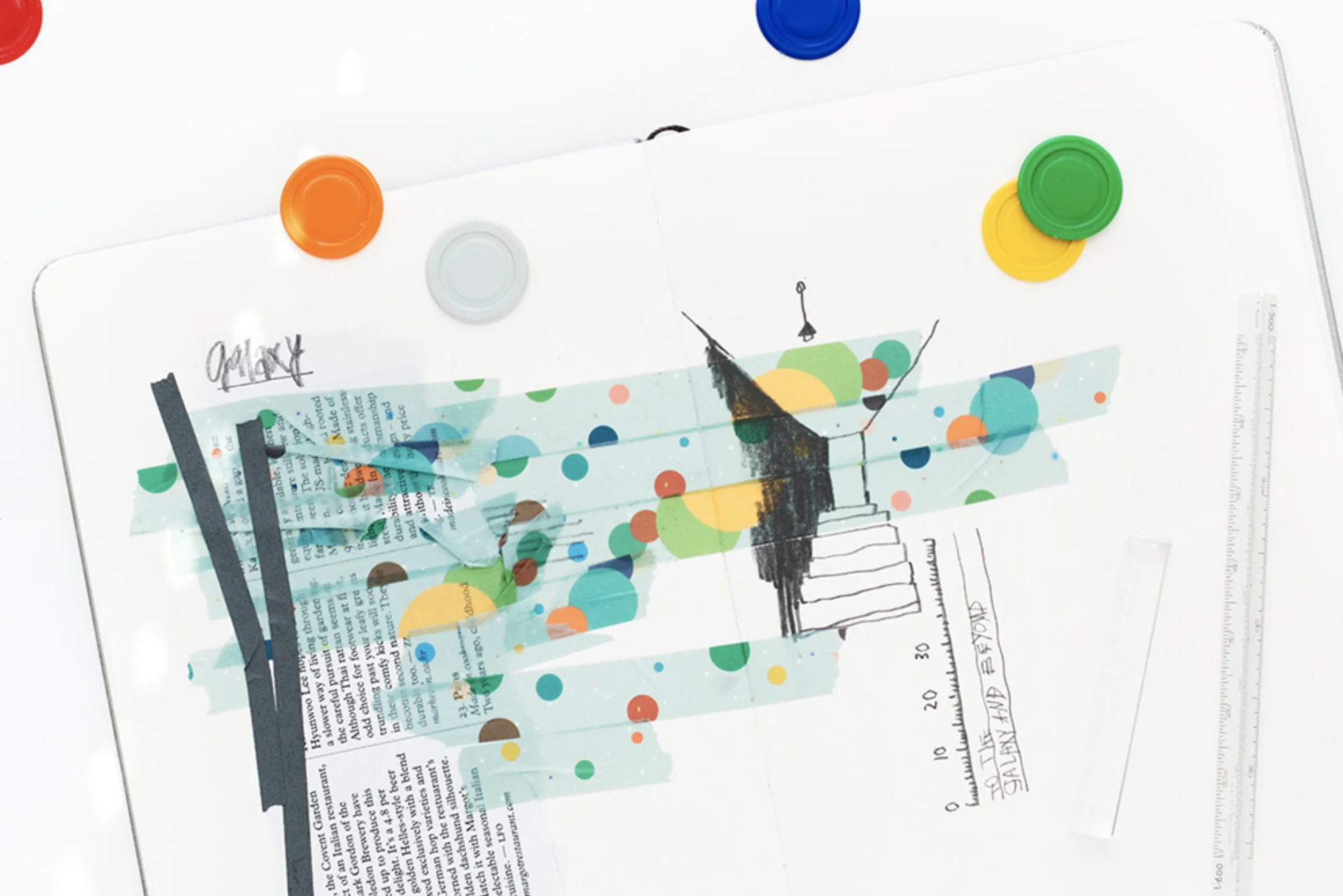 LIVEWORK LIFE & PIECES PAPER TAPE - 15MM - Galaxy - Image 2