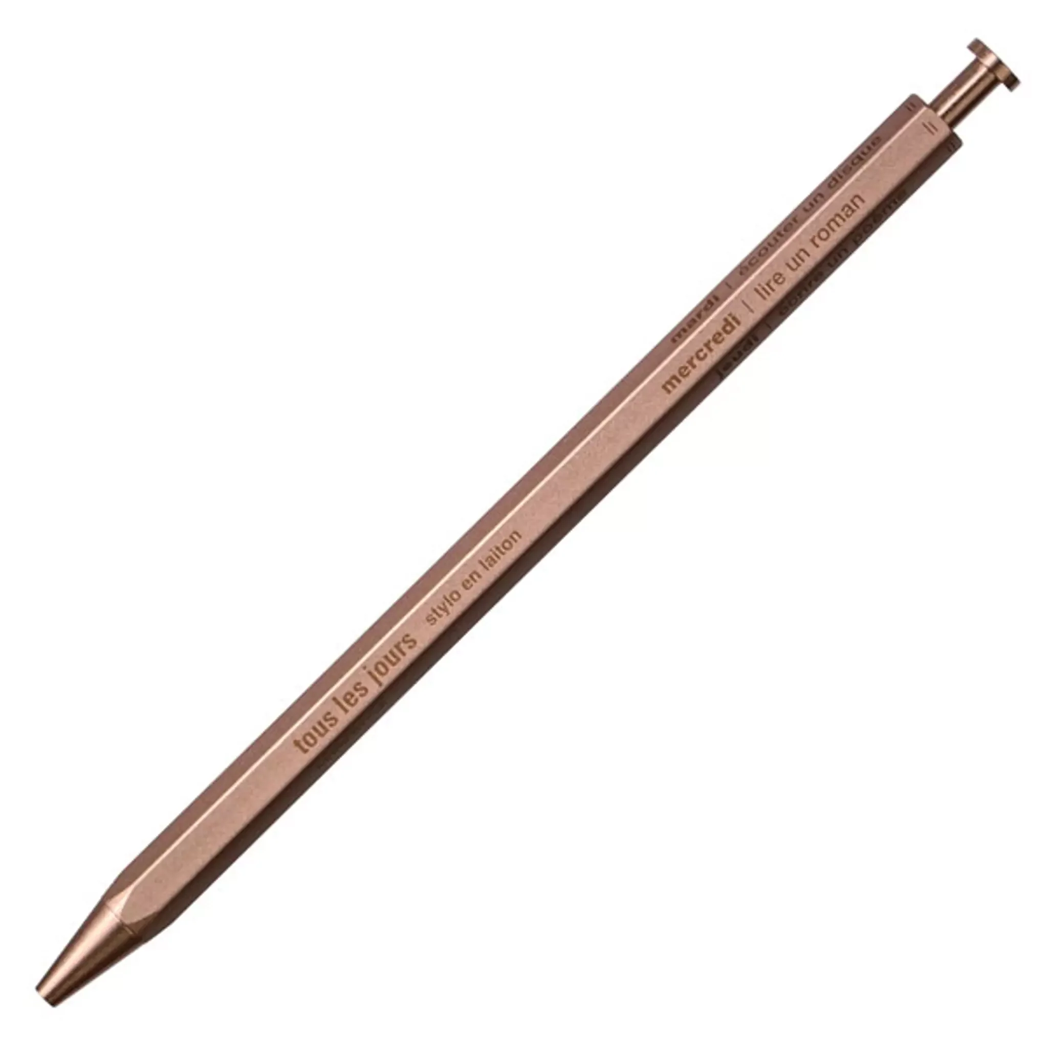 Mark’s Tokyo Edge DAYS Brass Ballpoint Pen – 0.5mm Gel Tip - Image 9