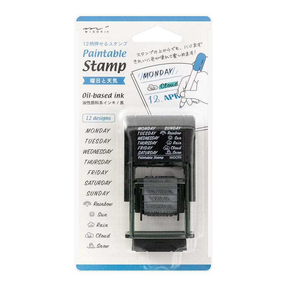 Midori Paintable Stamp - Days of the Week & Weather - Image 2