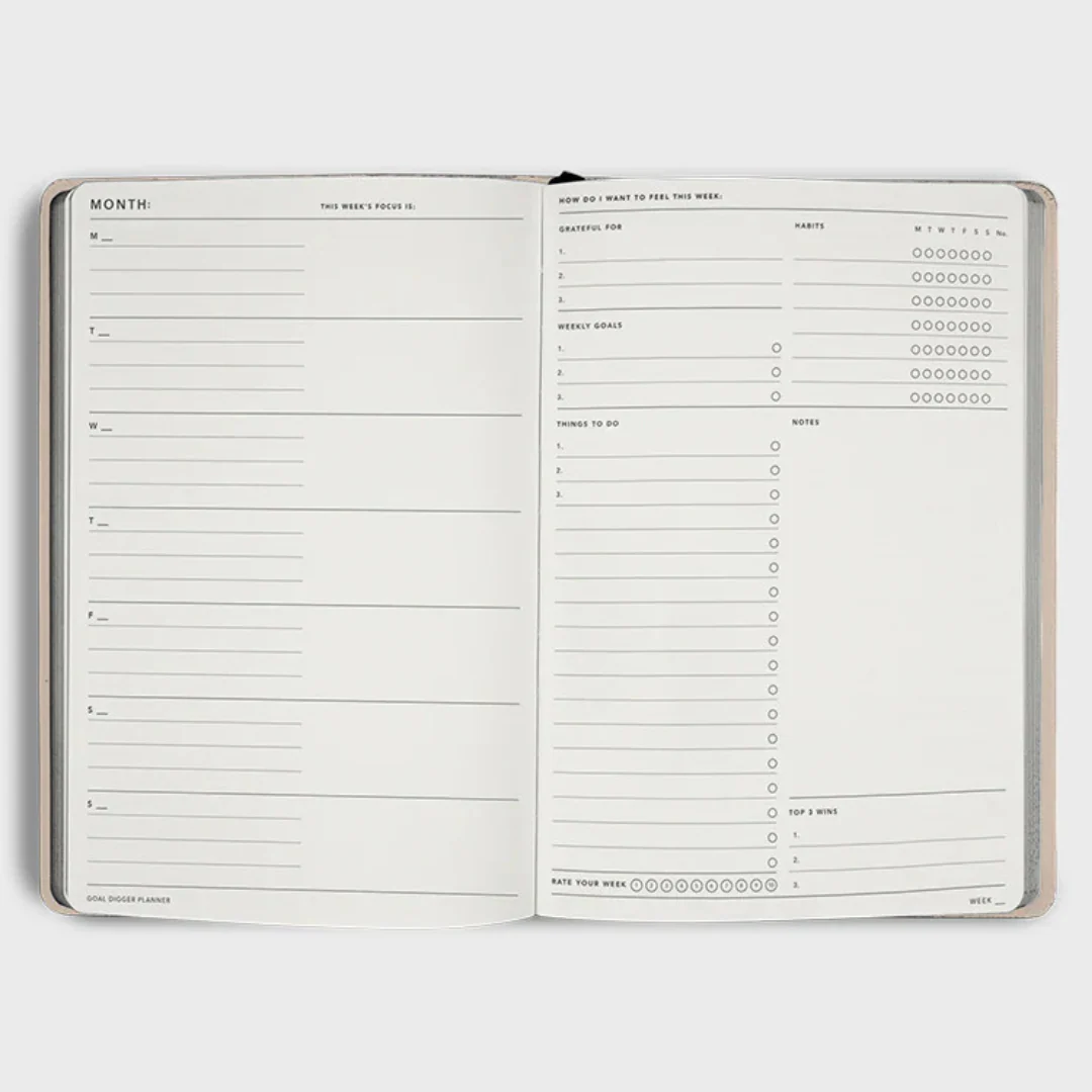 MiGOALS Undated Goal Digger Planner Classic [B5] - Image 5