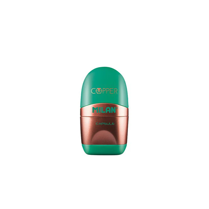 Milan CAPSULE Sharpener + Eraser Copper - Image 3