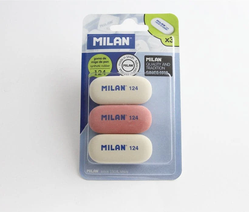 Milan -- Synthetic Rubber Eraser 124 -- Pack of 3 - Image 3
