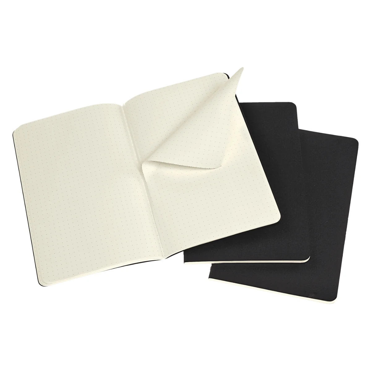 Moleskine Large Black Cahier – Dotted (Set of 3) - Image 2