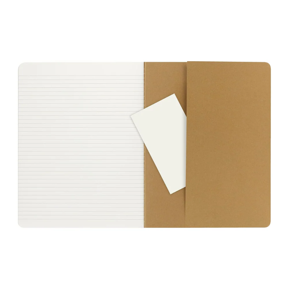 Moleskine Ruled Kraft Cahier 19cm x 25cm [pack of 3] - Image 4