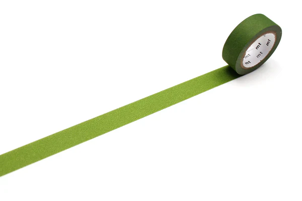mt 1P Basic Washi Tape 15mm - Matte Olive Green