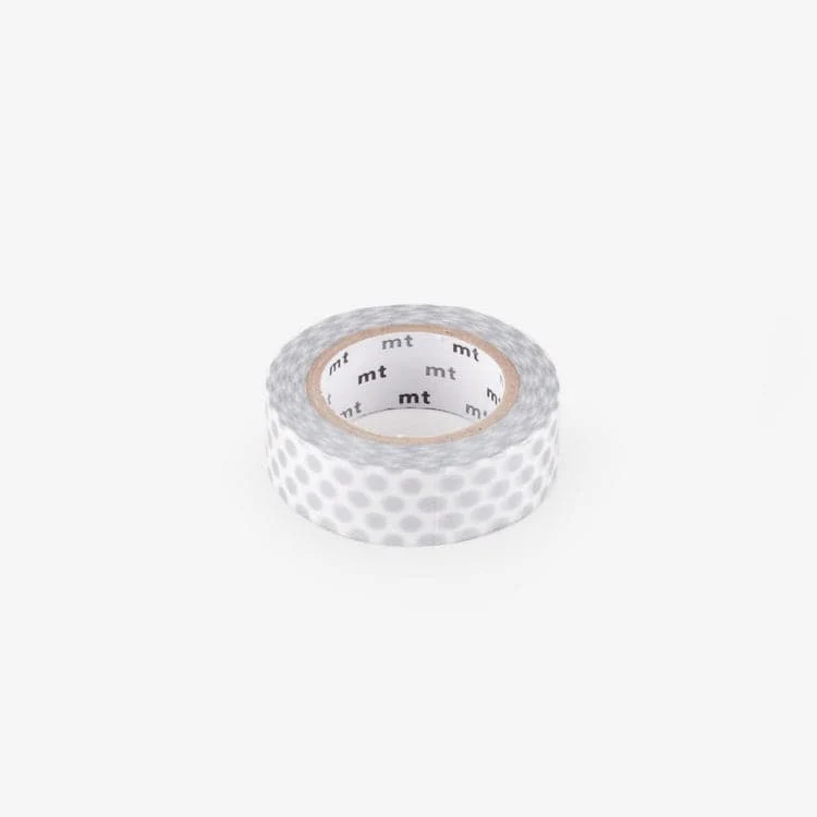 mt 1P Basic Washi Tape 15mm - Dot Silver - Image 3