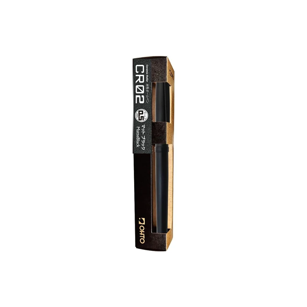 Ohto CR02 Ceramic Rollerball Pen - Matte Black - Image 3