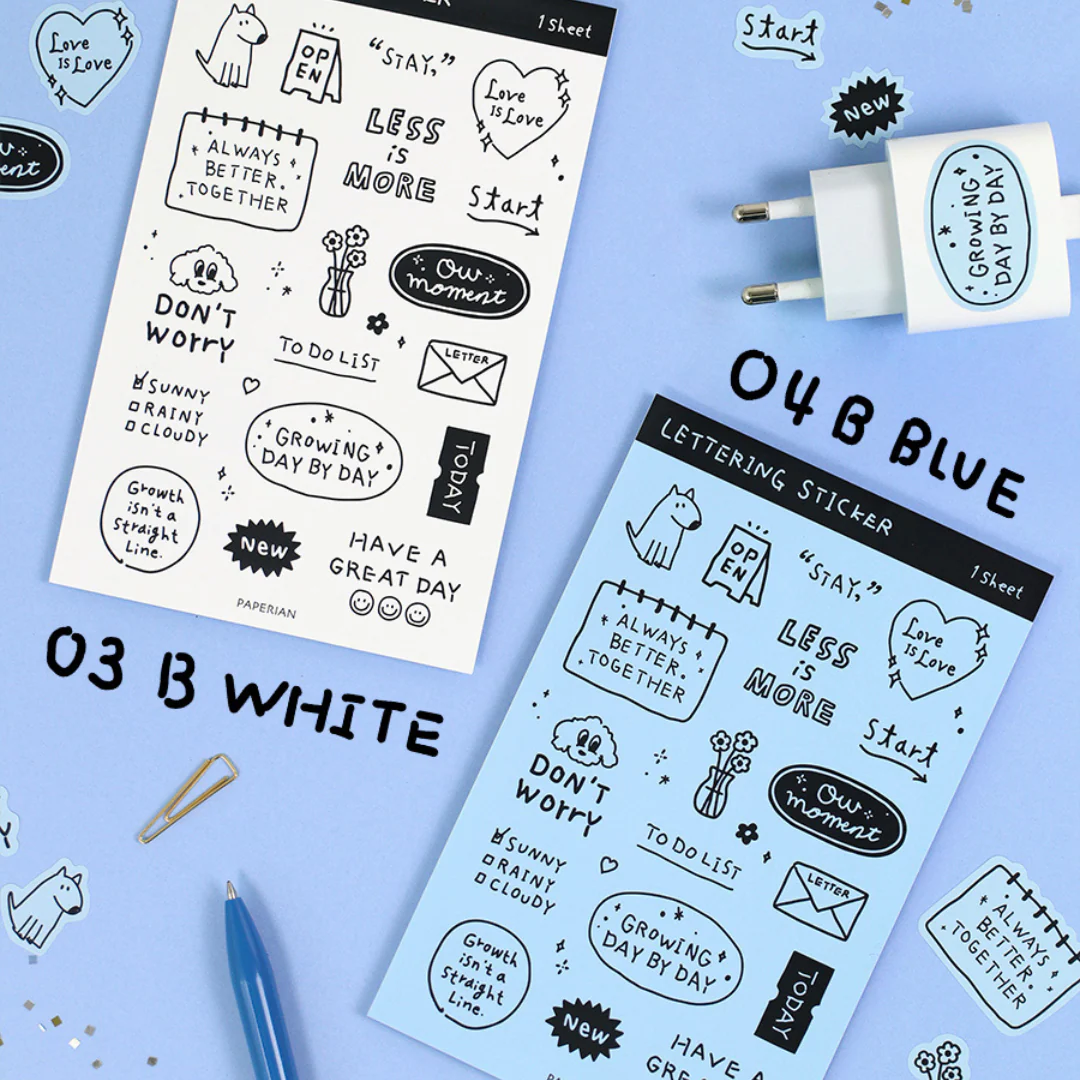 Paperian Lettering Sticker Set [6 Sheets] - Image 10