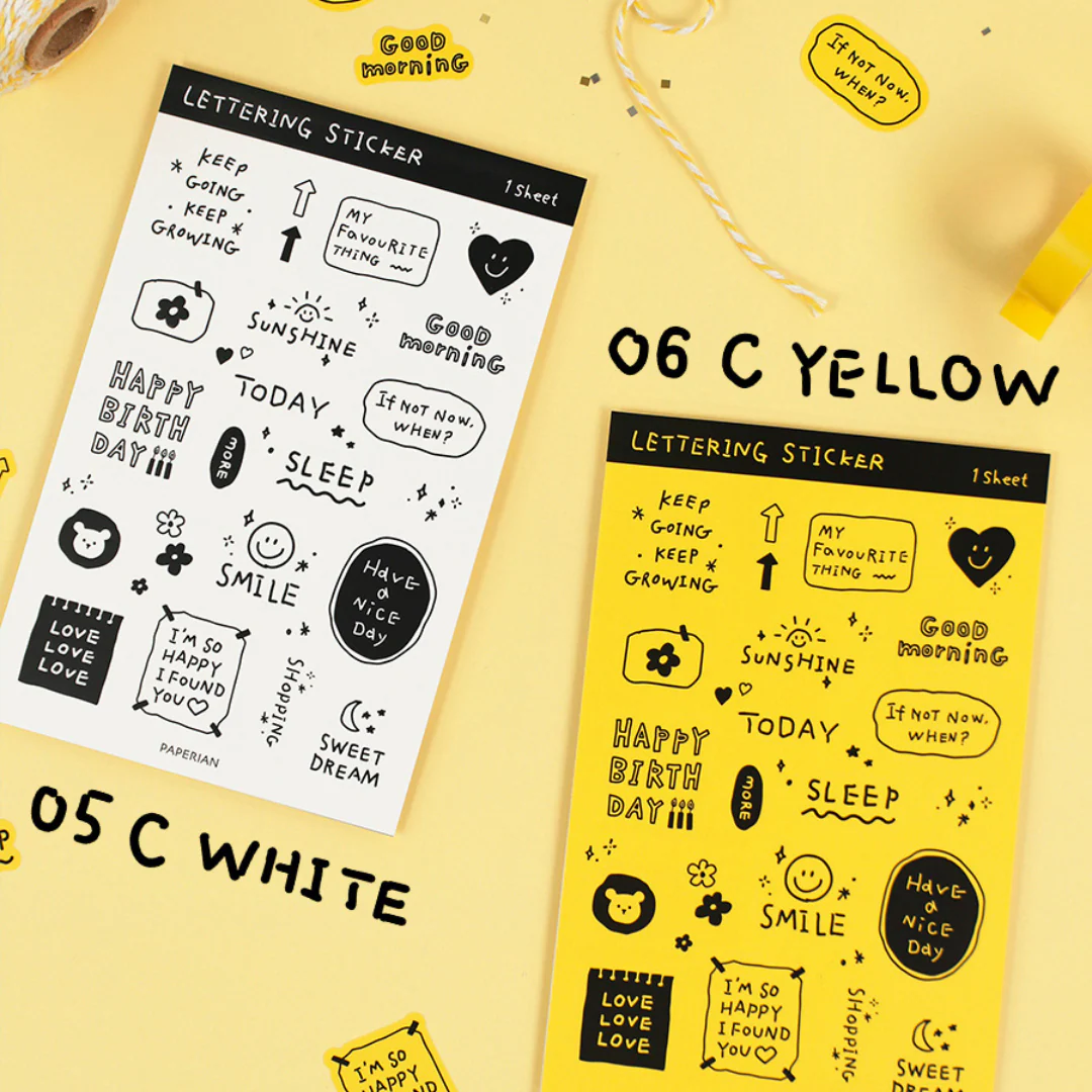 Paperian Lettering Sticker Set [6 Sheets] - Image 11