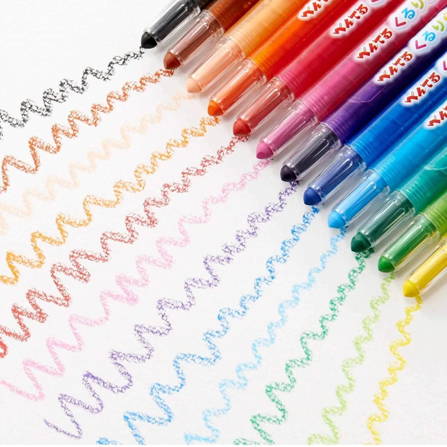 Pentel Kurikura Mechanical Crayons - Set of 12
