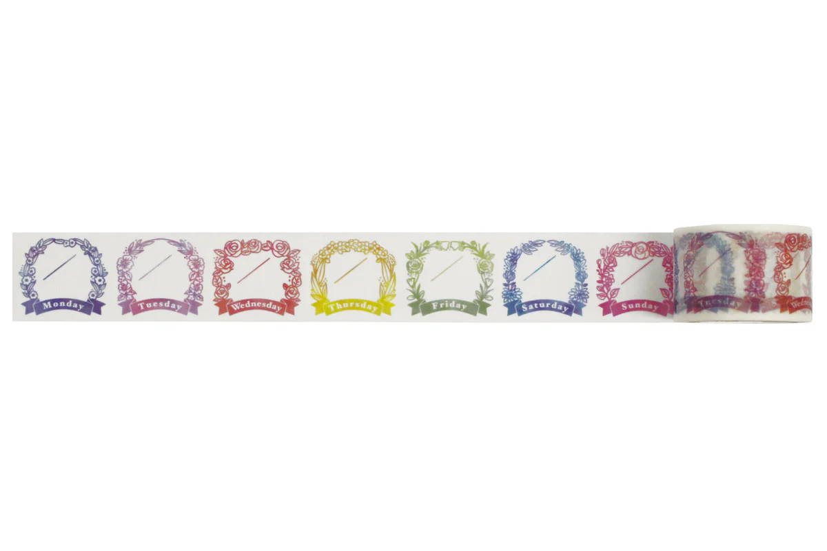 Planner Masking Tape - Floral Daily Schedule - Image 2