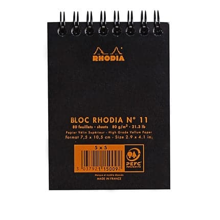 Rhodia Classic Wirebound Notepad (A7, Graph) - Image 3
