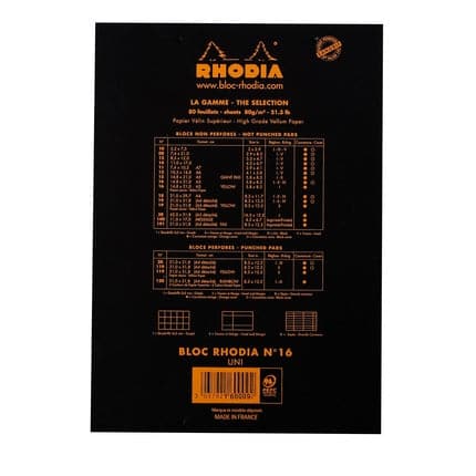 Rhodia No. 16 Head Stapled Pad (A5, Plain) - Image 3