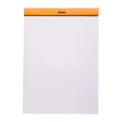 Rhodia No. 18  Head Stapled A4 Plain Pad (Orange or Black) - Image 5