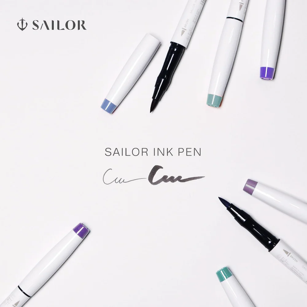 Sailor Watercolour Dual Tip Ink Pens — set of 3
