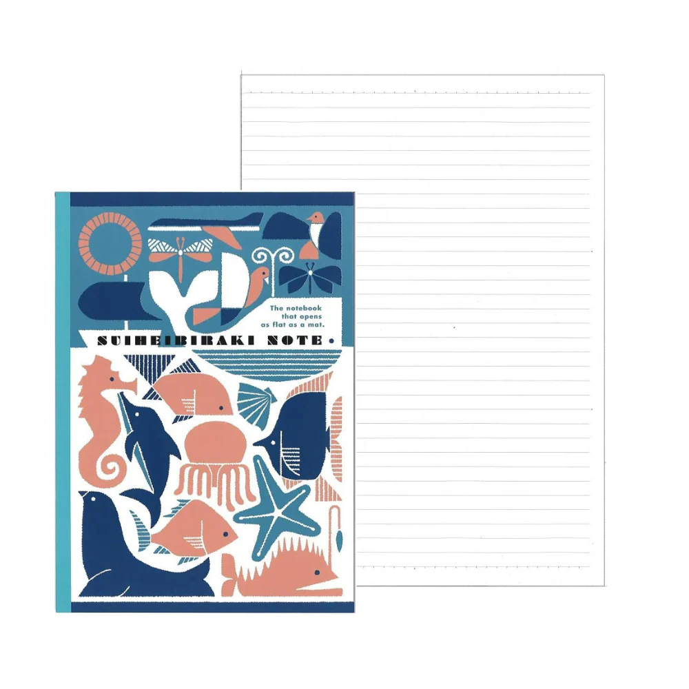 Showa Note Suiheibiraki Notebook B5 Lined [Sky and Sea] - Image 2