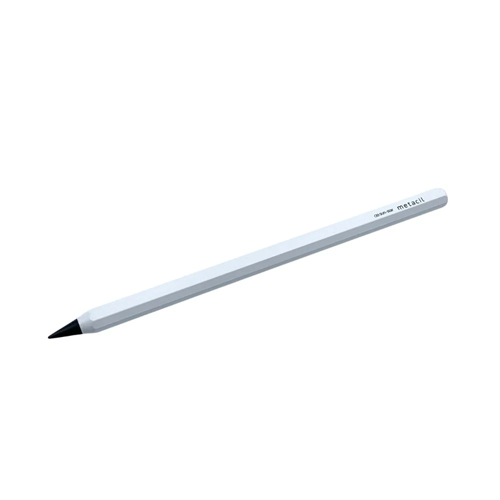 Sun-Star Metacil White Metal Pencil – Long-Lasting Erasable Graphite-Metal Hybrid