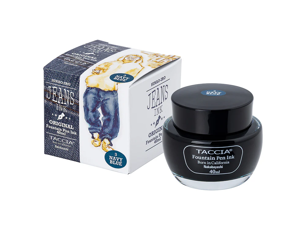 Taccia Fountain Pen Ink Bottle Jeans Denim Colours 40ml - Image 6