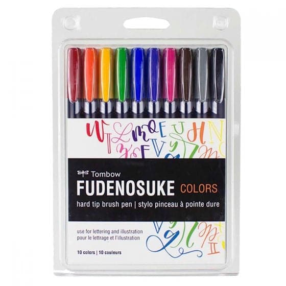 Tombow Fudenosuke Brush Pens, Set of 10 - Image 3