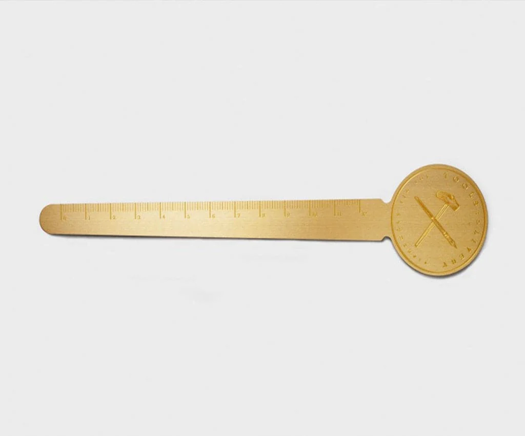 Tools to Live By Brass Rulermark Bookmark & Measuring Tool – 18cm Solid Brass - Image 10