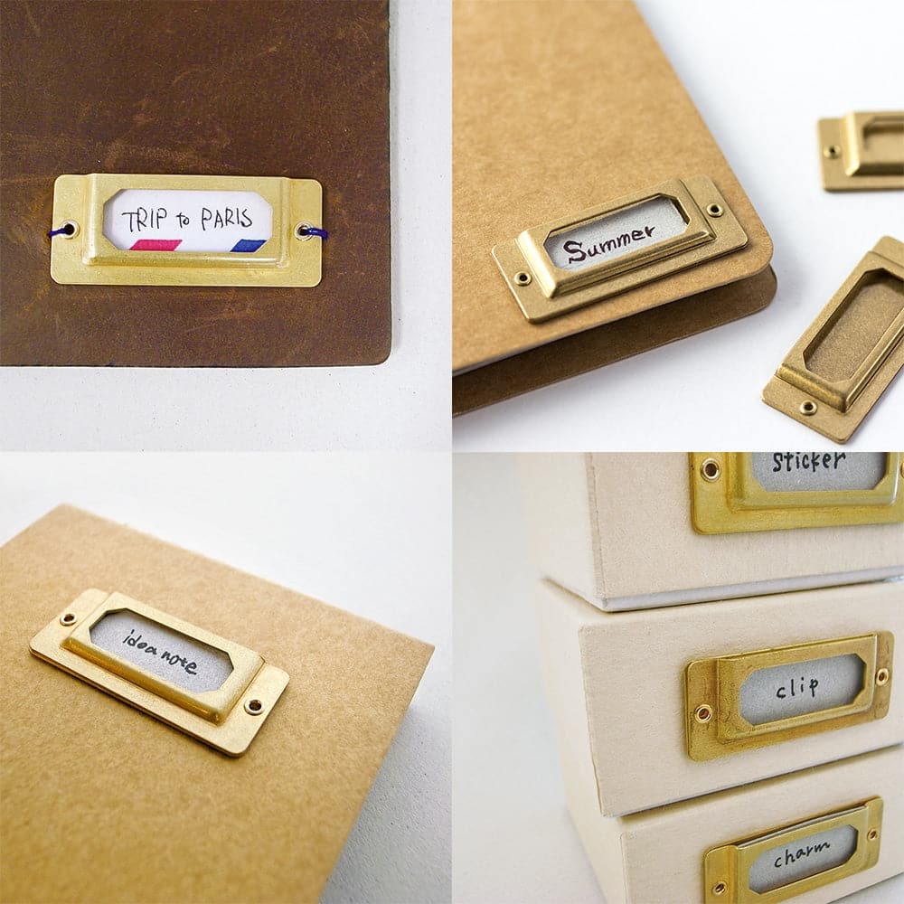 TRAVELER'S Company Brass Label Plates – Set of 6 - Image 6