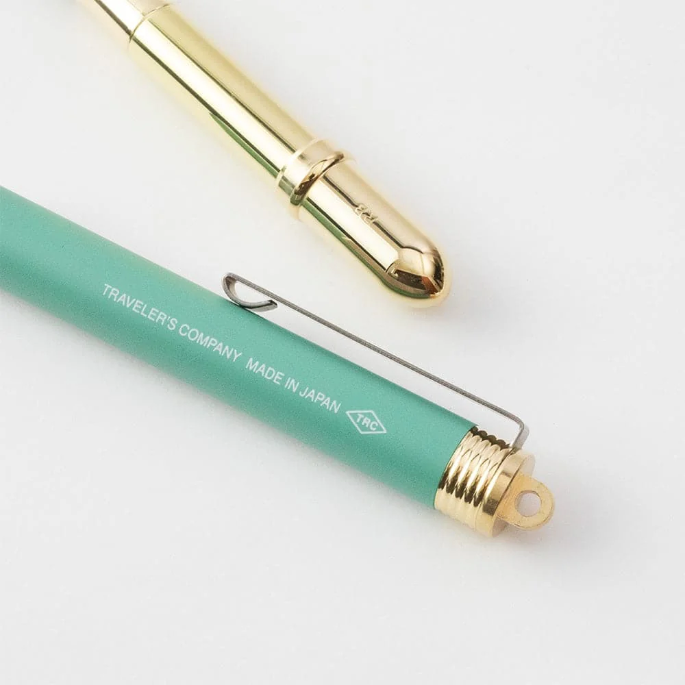 TRAVELER'S Company Brass Rollerball Pen Factory Green - Image 4