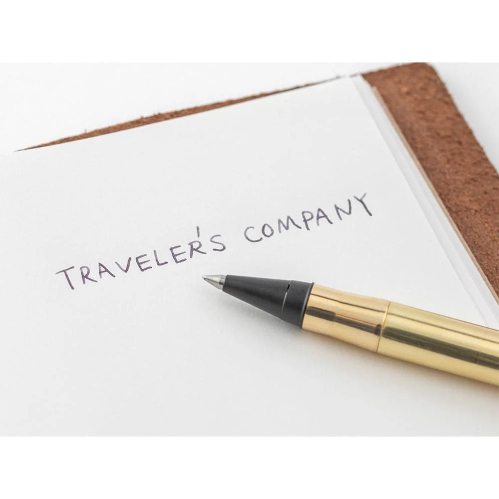 TRAVELER'S Company Brass Rollerball Pen Factory Green - Image 5