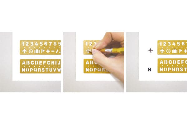 Traveler's Company BRASS Stencil Bookmark - Alphabet - Image 2