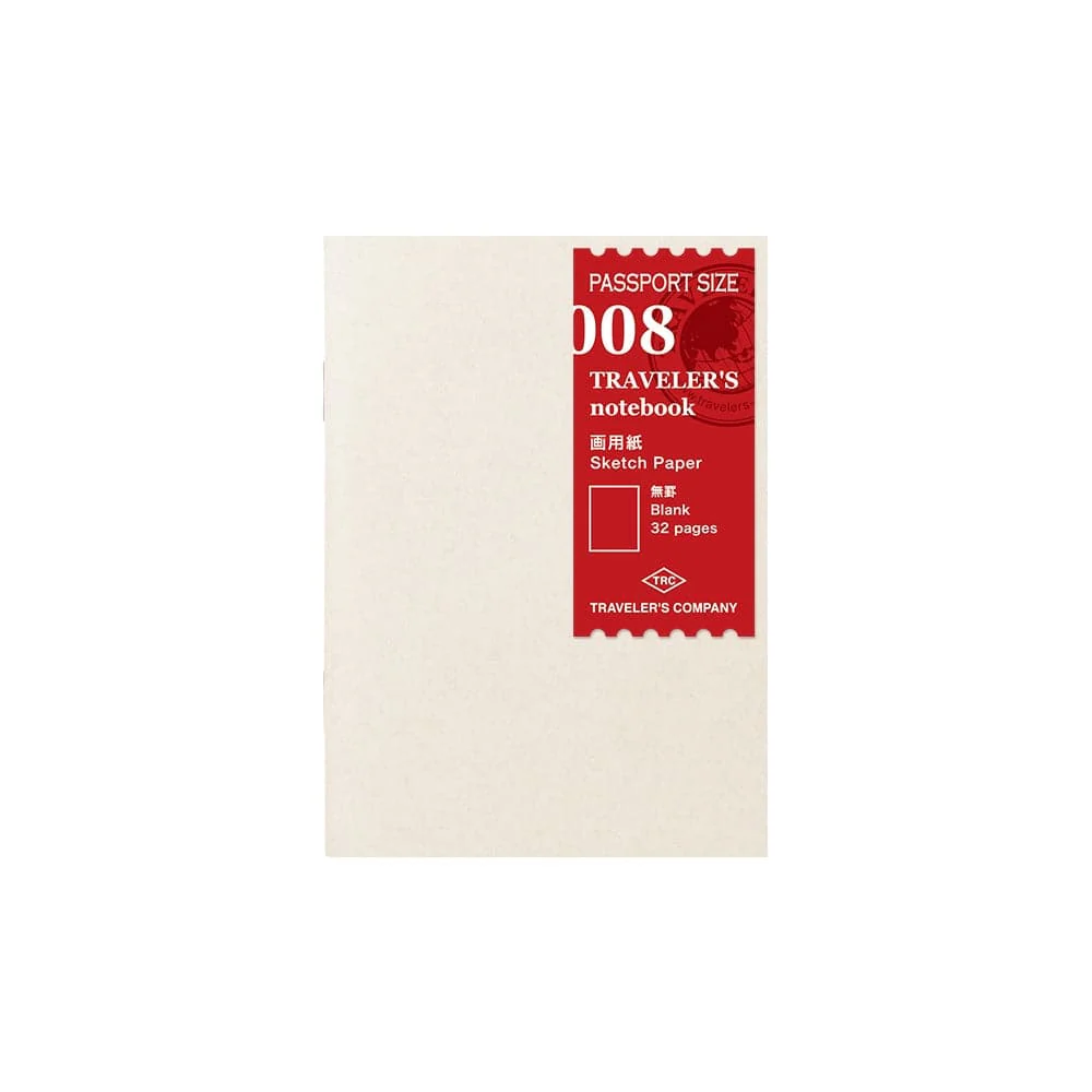 TRAVELER'S Company Passport Notebook Refill 008 [Sketch Paper] - Image 2