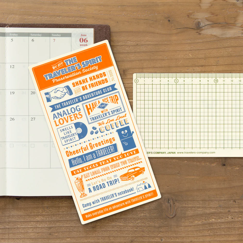 Traveler's Notebook Plastic Sheet 2026 Edition - Regular Size - Image 4