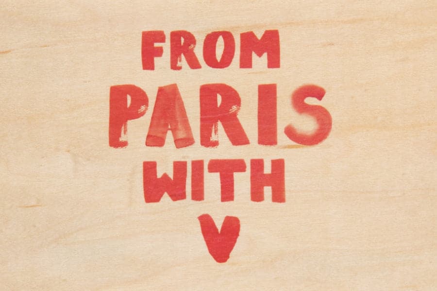 WOODHI Wooden Postcard - From Paris with Love