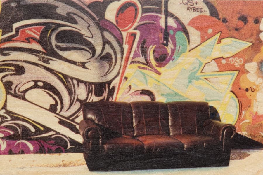 WOODHI Wooden Postcard - Photos Graffiti Couch