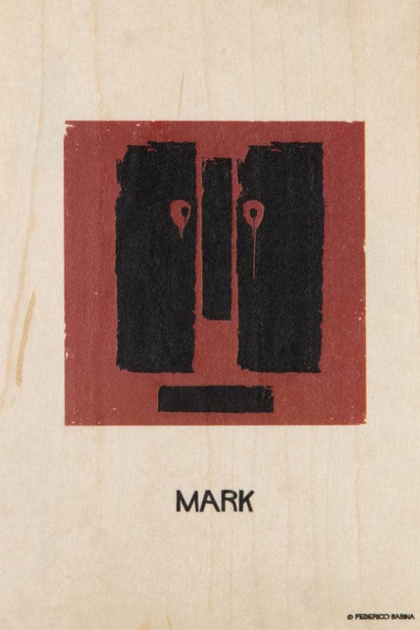 WOODHI Wooden Postcard - Portrart Mark