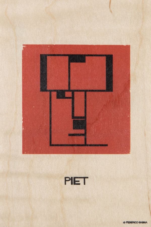 WOODHI Wooden Postcard - Portrart Piet