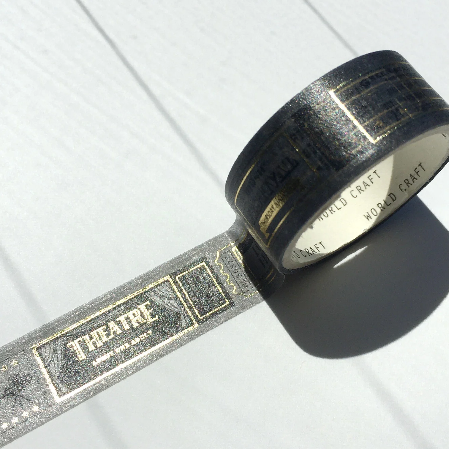 World Craft 15mm Glitter Masking Tape Vol. 2 - Vintage Tickets - Image 2