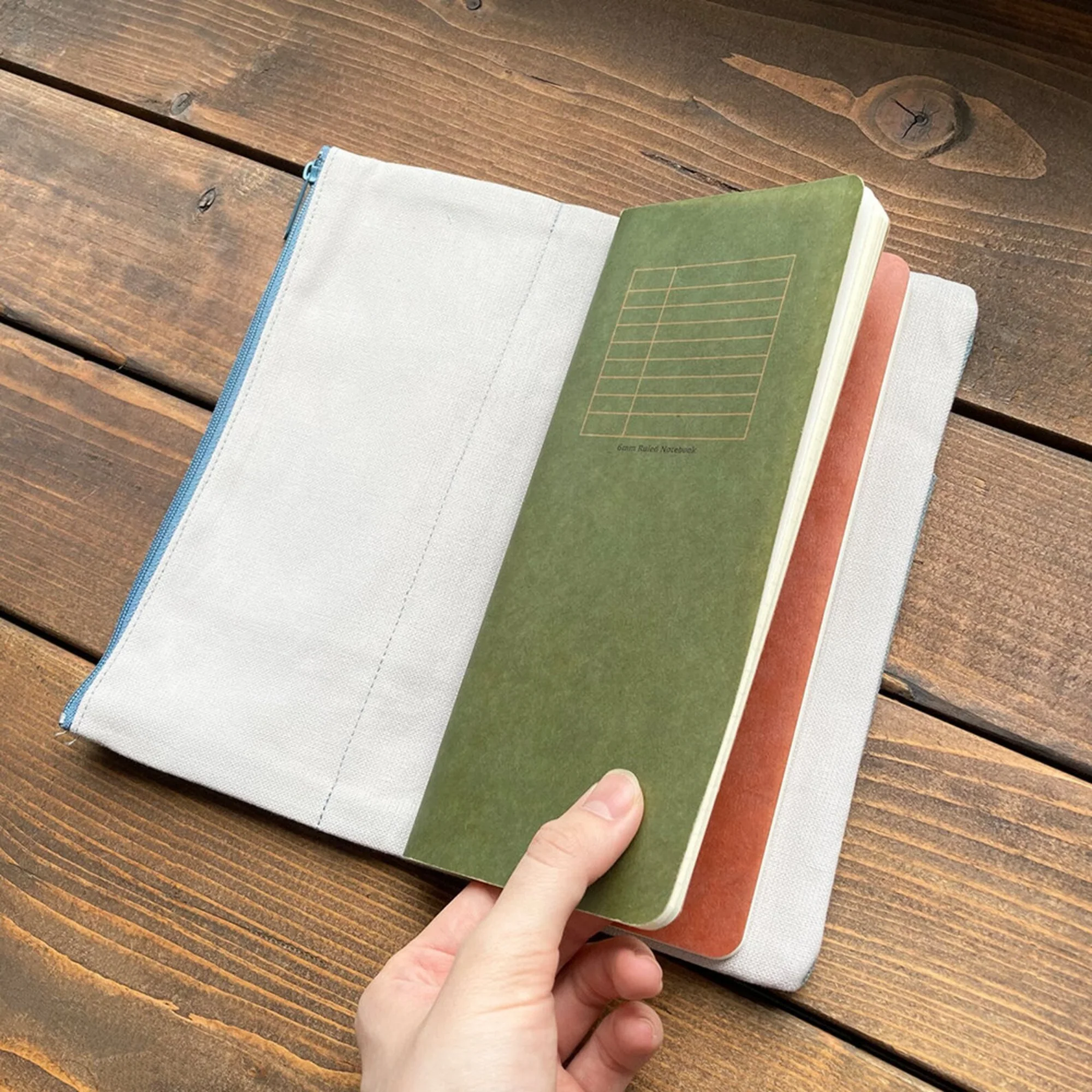 Yamamoto Paper RO-BIKI Note Canvas Cover Utility Case - Image 5