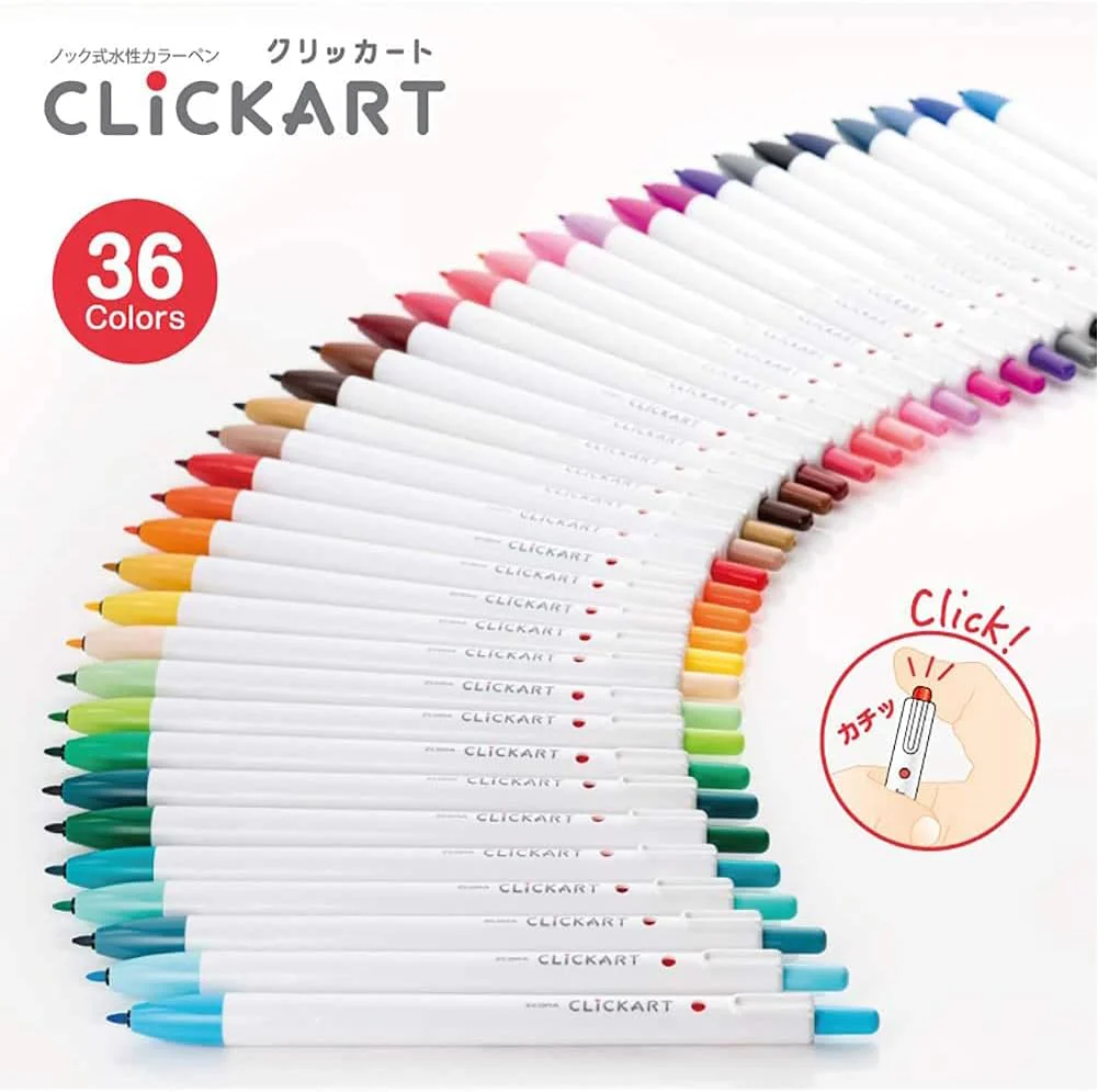 Zebra Clickart Marker Pens - Set of 36 Pens - Image 3