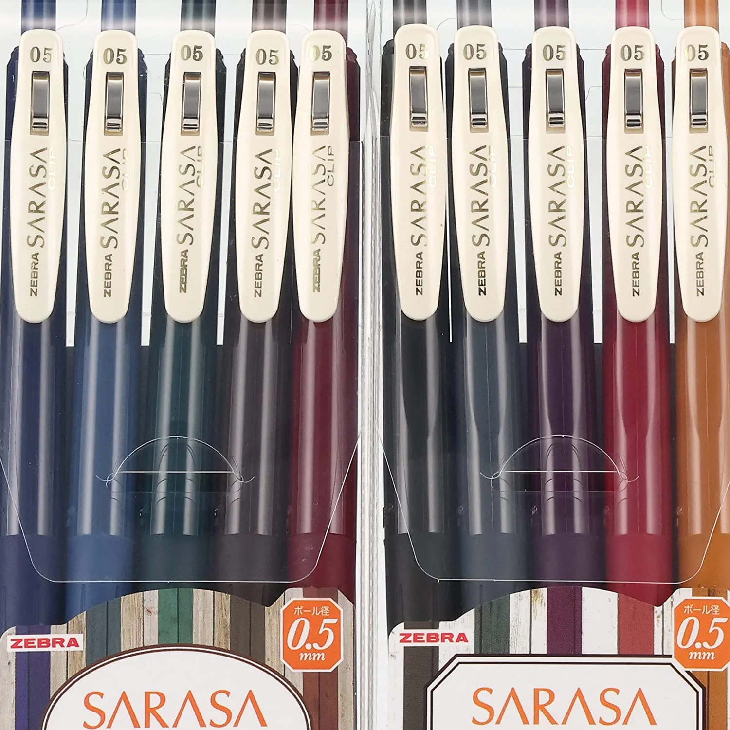 Zebra Sarasa Ballpoint Pen - Vintage Colours, Set of 5 - Image 4